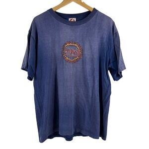 Y2K ACME T Shirt XL Blue Tie Dye Triple Graphic Print Short Sleeve Australia